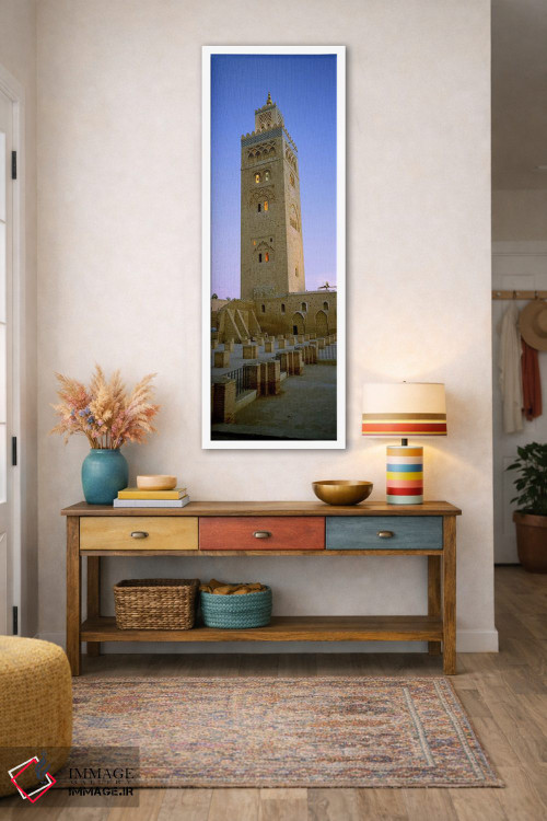 تابلو دکوراتیو Koutoubia Mosque, Marrakech, Morocco,نمای پایین از منار… اثر پانورامیک ایمجز - D1W