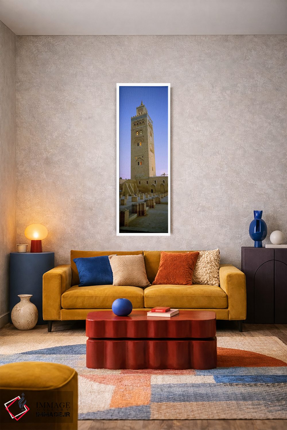 تابلو دکوراتیو Koutoubia Mosque, Marrakech, Morocco,نمای پایین از منار… اثر پانورامیک ایمجز - D2W