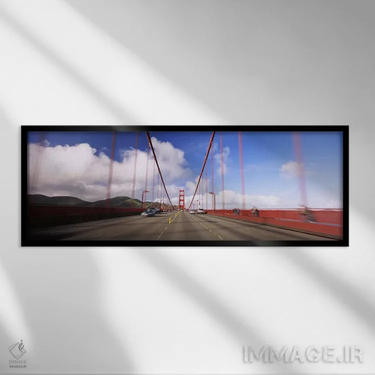 تابلو دکوراتیو Golden Gate Bridge, San Francisco, California, USA,اتوم… اثر پانورامیک ایمجز - نمای قابدار مشکی