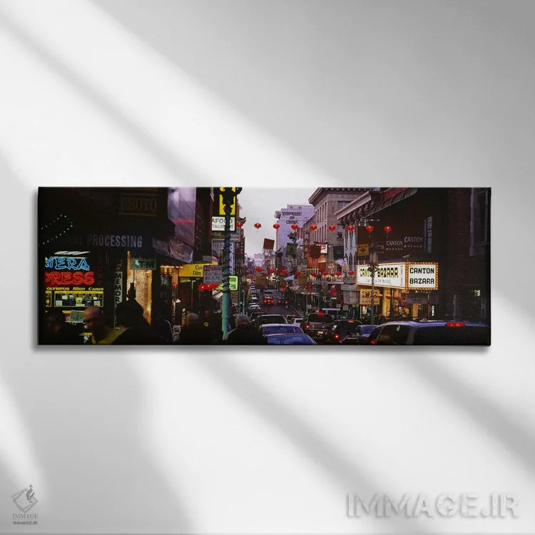 تابلو دکوراتیو Grant Avenue, Chinatown, San Francisco, California, USA… اثر پانورامیک ایمجز - نمای روبهرو روی دیوار