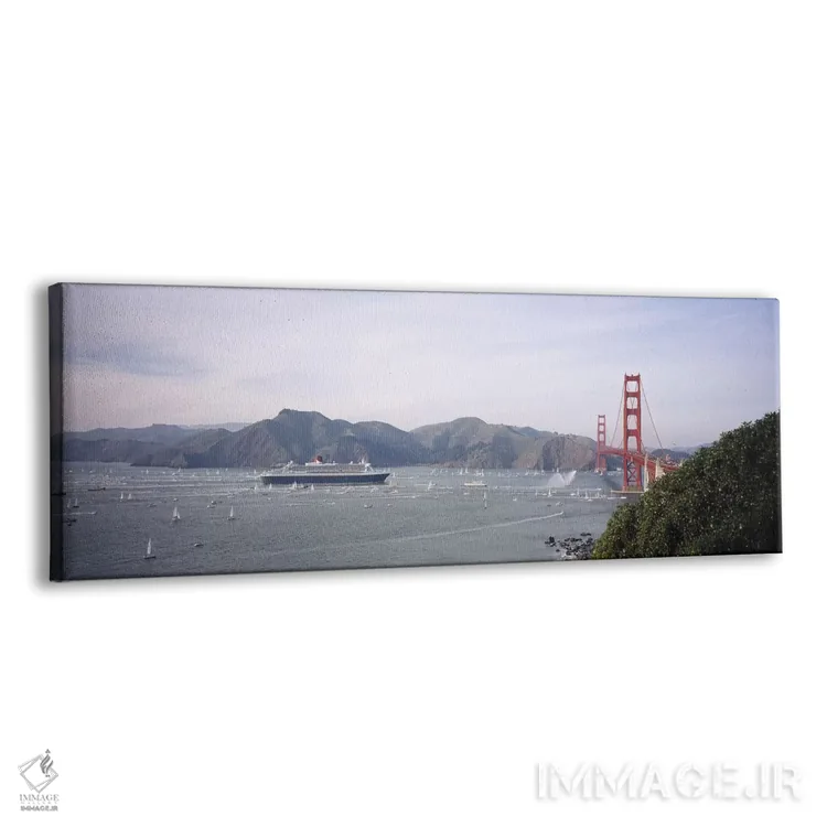 تابلو دکوراتیو RMS Queen Mary 2, Golden Gate Bridge, San Francisco, Ca… اثر پانورامیک ایمجز - نمای پرسپکتیو محصول