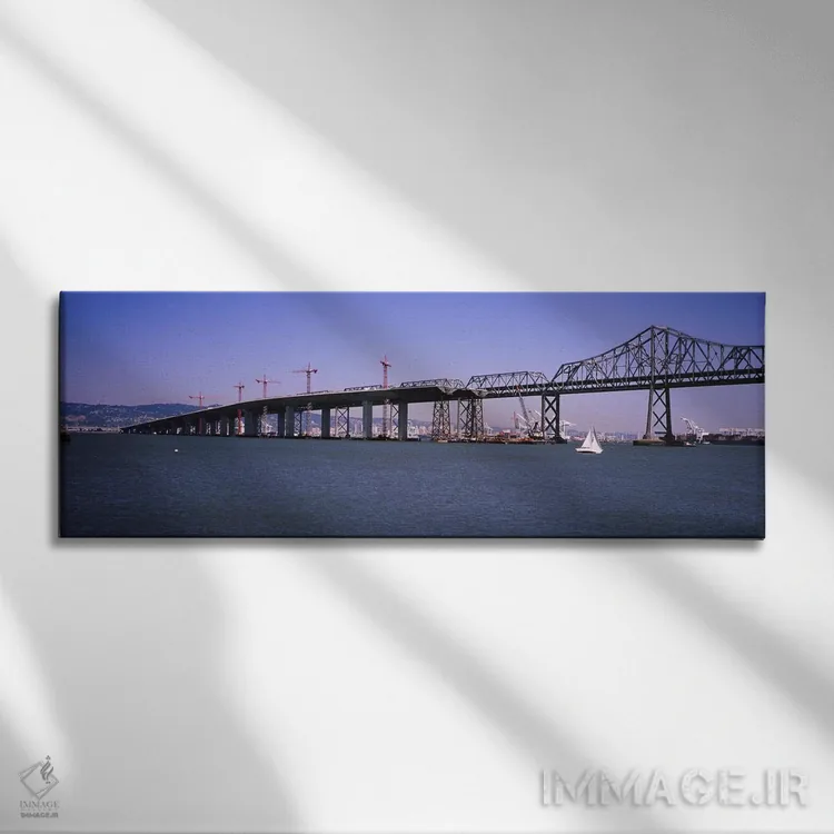 تابلو دکوراتیو Bay Bridge, Treasure Island, Oakland, San Francisco, Ca… اثر پانورامیک ایمجز - نمای روبهرو روی دیوار