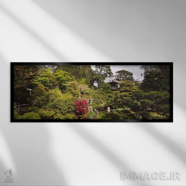 تابلو دکوراتیو Japanese Tea Garden, Golden Gate Park, San Francisco, C… اثر پانورامیک ایمجز - نمای قابدار مشکی