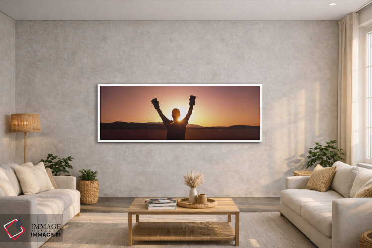 تابلو دکوراتیو Black Rock Desert, Nevada, USA,سیلوئت شخصی با دستکش بوک… اثر پانورامیک ایمجز - D2W