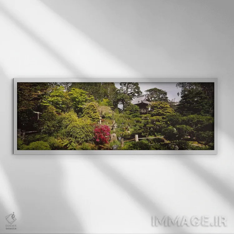 تابلو دکوراتیو Japanese Tea Garden, Golden Gate Park, San Francisco, C… اثر پانورامیک ایمجز - نمای قابدار سفید