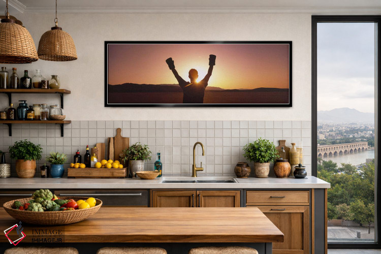 تابلو دکوراتیو Black Rock Desert, Nevada, USA,سیلوئت شخصی با دستکش بوک… اثر پانورامیک ایمجز - D3B