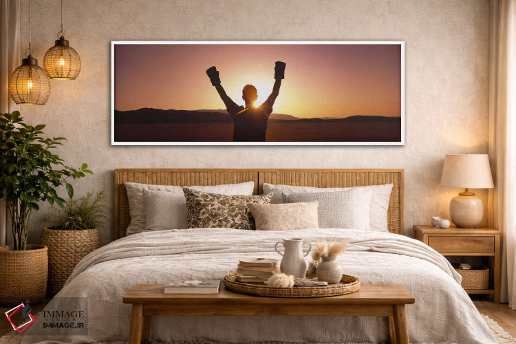 تابلو دکوراتیو Black Rock Desert, Nevada, USA,سیلوئت شخصی با دستکش بوک… اثر پانورامیک ایمجز - D4W