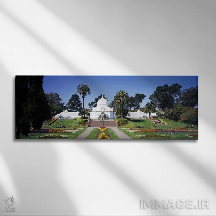 تابلو دکوراتیو Conservatory of Flowers, Golden Gate Park, San Francisc… اثر پانورامیک ایمجز - نمای روبهرو روی دیوار
