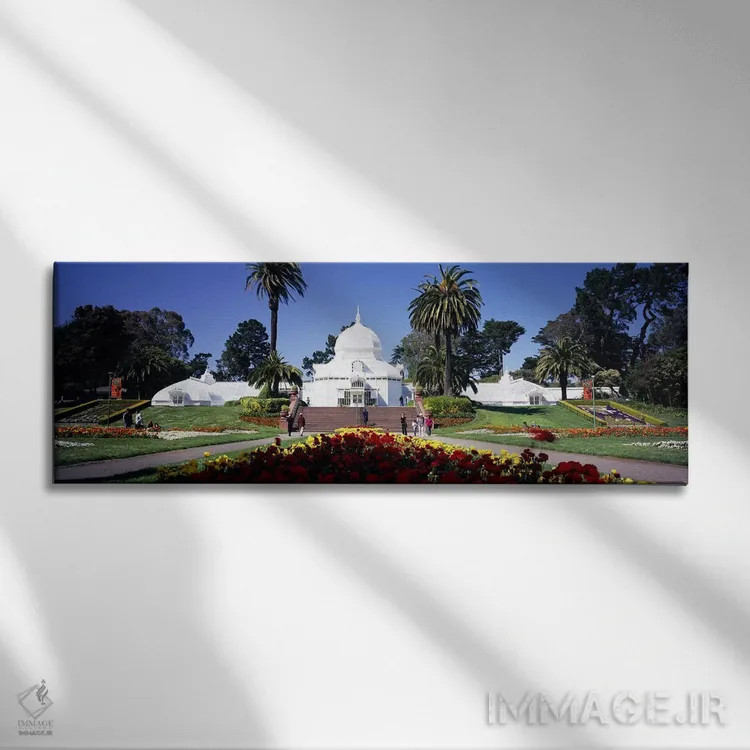 تابلو دکوراتیو Conservatory of Flowers, Golden Gate Park, San Francisc… اثر پانورامیک ایمجز - نمای روبهرو روی دیوار