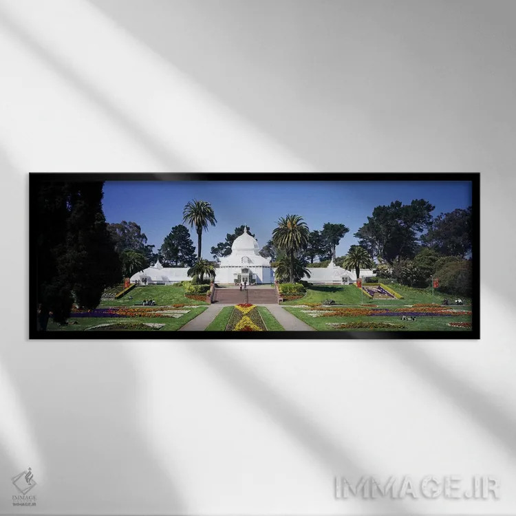 تابلو دکوراتیو Conservatory of Flowers, Golden Gate Park, San Francisc… اثر پانورامیک ایمجز - نمای قابدار مشکی