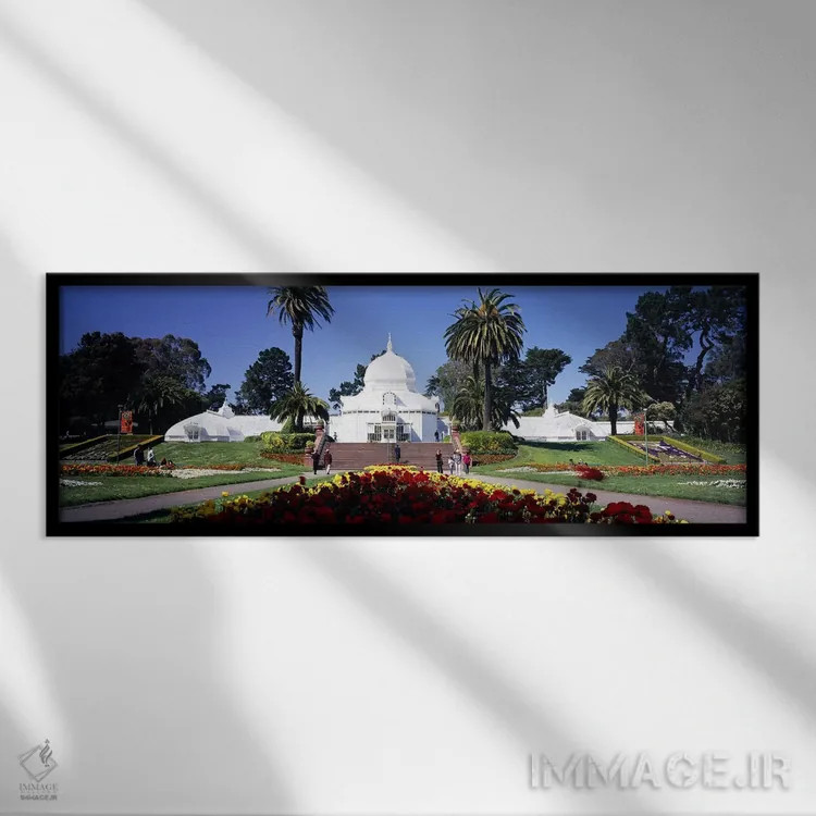 تابلو دکوراتیو Conservatory of Flowers, Golden Gate Park, San Francisc… اثر پانورامیک ایمجز - نمای قابدار مشکی