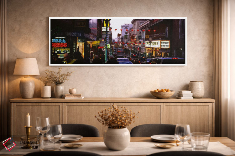تابلو دکوراتیو Grant Avenue, Chinatown, San Francisco, California, USA… اثر پانورامیک ایمجز - D2W