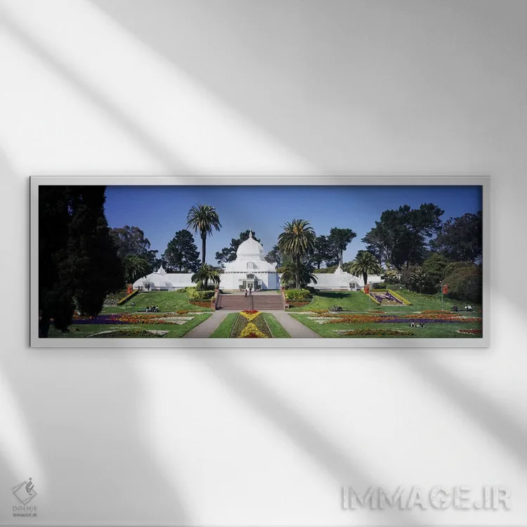 تابلو دکوراتیو Conservatory of Flowers, Golden Gate Park, San Francisc… اثر پانورامیک ایمجز - نمای قابدار سفید