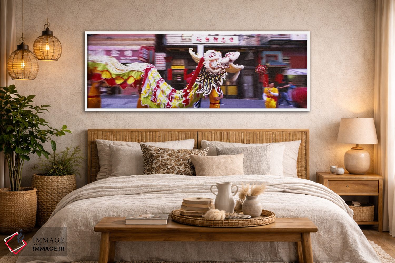 تابلو دکوراتیو Chinatown, San Francisco, California, USA,گروهی از افرا… اثر پانورامیک ایمجز - D4W