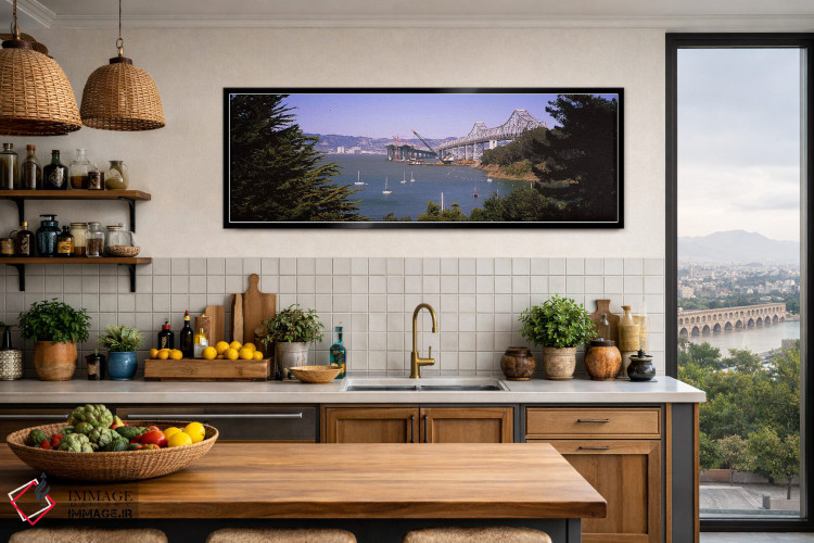 تابلو دکوراتیو Bay Bridge, Treasure Island, Oakland, San Francisco, Ca… اثر پانورامیک ایمجز - D3B