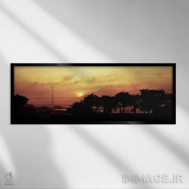 تابلو دکوراتیو Golden Gate Bridge, San Francisco, California, USA,سایه… اثر پانورامیک ایمجز - نمای قابدار مشکی