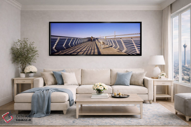 تابلو دکوراتیو Bay Bridge, San Francisco, California, USA,زوجی در حال… اثر پانورامیک ایمجز - D6B
