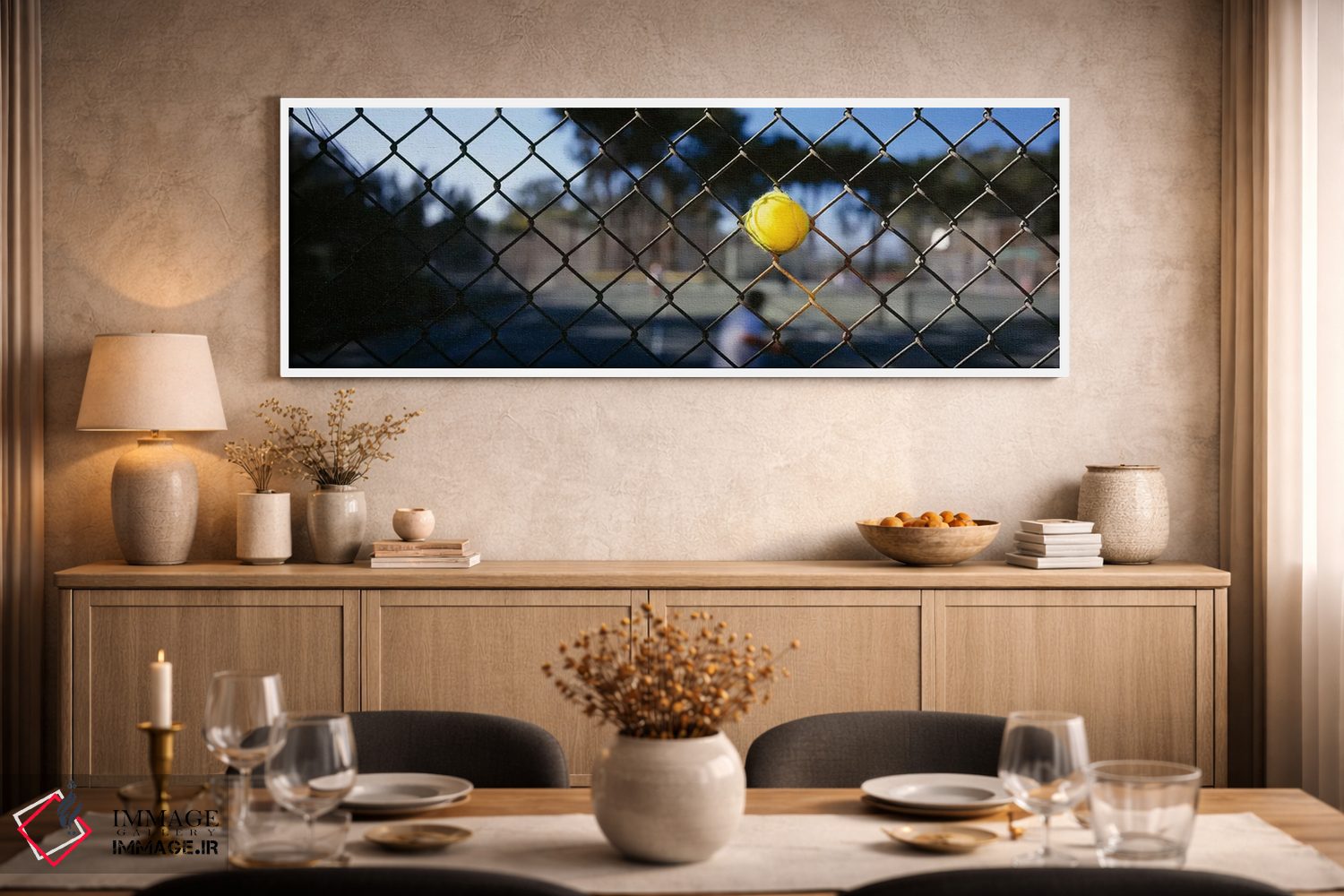 تابلو دکوراتیو San Francisco, California, USA,نمای نزدیک از یک توپ تنی… اثر پانورامیک ایمجز - D2W