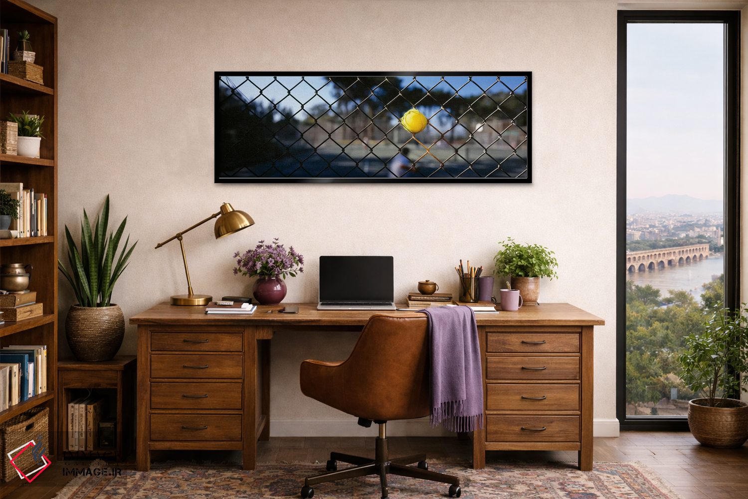 تابلو دکوراتیو San Francisco, California, USA,نمای نزدیک از یک توپ تنی… اثر پانورامیک ایمجز - D3B