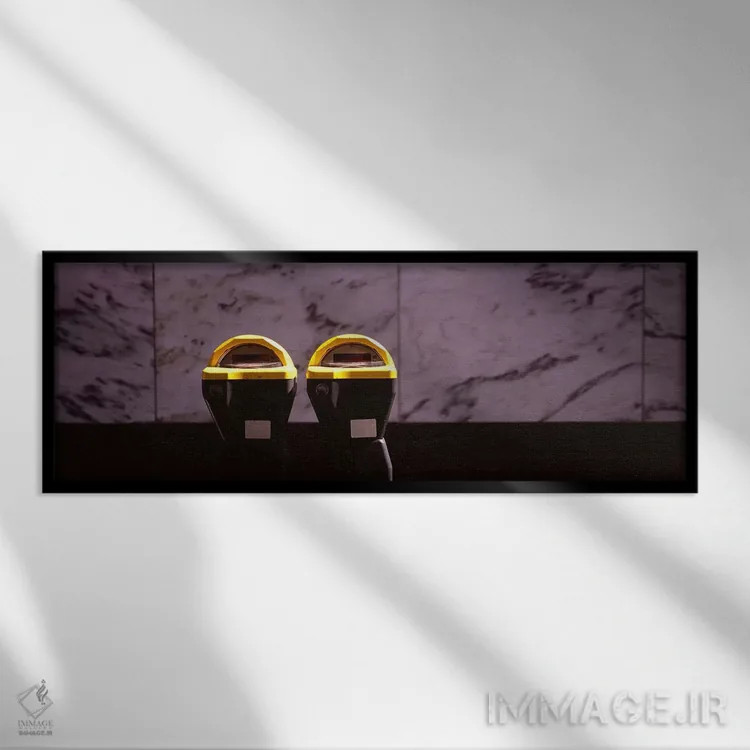 تابلو دکوراتیو San Francisco, California, USA,نمای نزدیک از دو پارکومت… اثر پانورامیک ایمجز - نمای قابدار مشکی