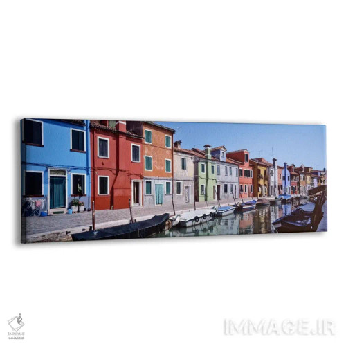 تابلو دکوراتیو Burano, Venetian Lagoon, Venice, Italy,خانه ها در کنار… اثر پانورامیک ایمجز - نمای پرسپکتیو محصول