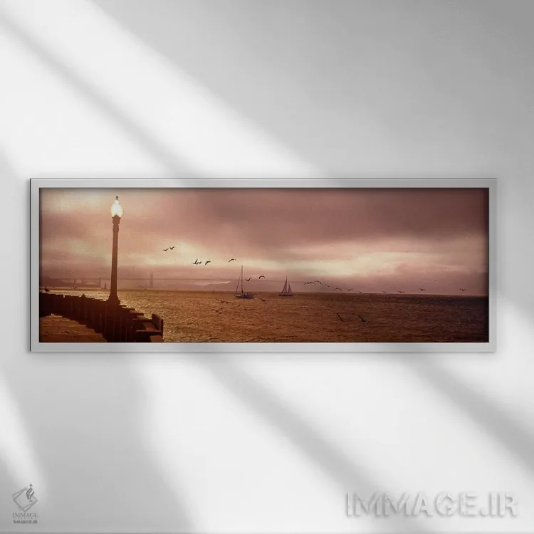 تابلو دکوراتیو San Francisco Bay, Golden Gate Bridge, San Francisco, C… اثر پانورامیک ایمجز - نمای قابدار سفید