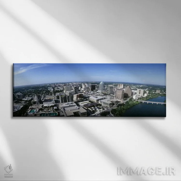 تابلو دکوراتیو Travis County, Texas, USA,نمای هوایی از شهر، آستین، شهر… اثر پانورامیک ایمجز - نمای روبهرو روی دیوار