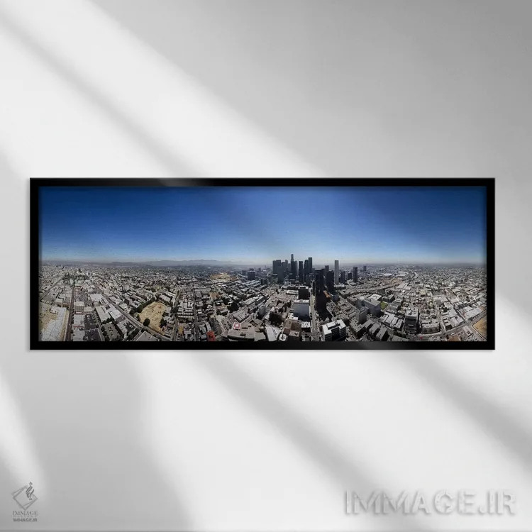تابلو دکوراتیو Los Angeles County, California, USA,نمای ۳۶۰ درجه از شه… اثر پانورامیک ایمجز - نمای قابدار مشکی