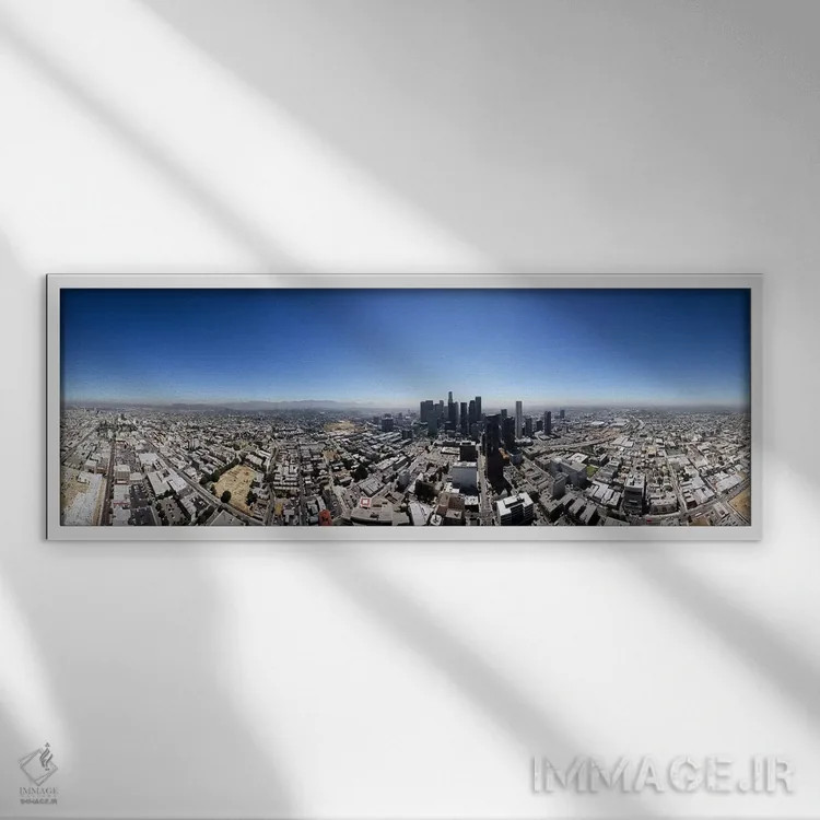 تابلو دکوراتیو Los Angeles County, California, USA,نمای ۳۶۰ درجه از شه… اثر پانورامیک ایمجز - نمای قابدار سفید