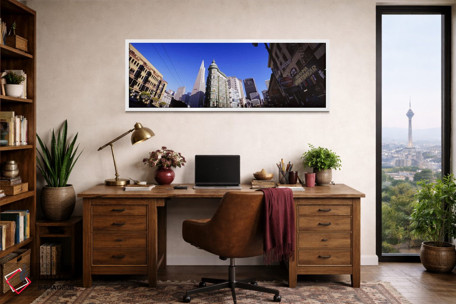 تابلو دکوراتیو Columbus Avenue, San Francisco, California, USA,نمای پا… اثر پانورامیک ایمجز - D1W