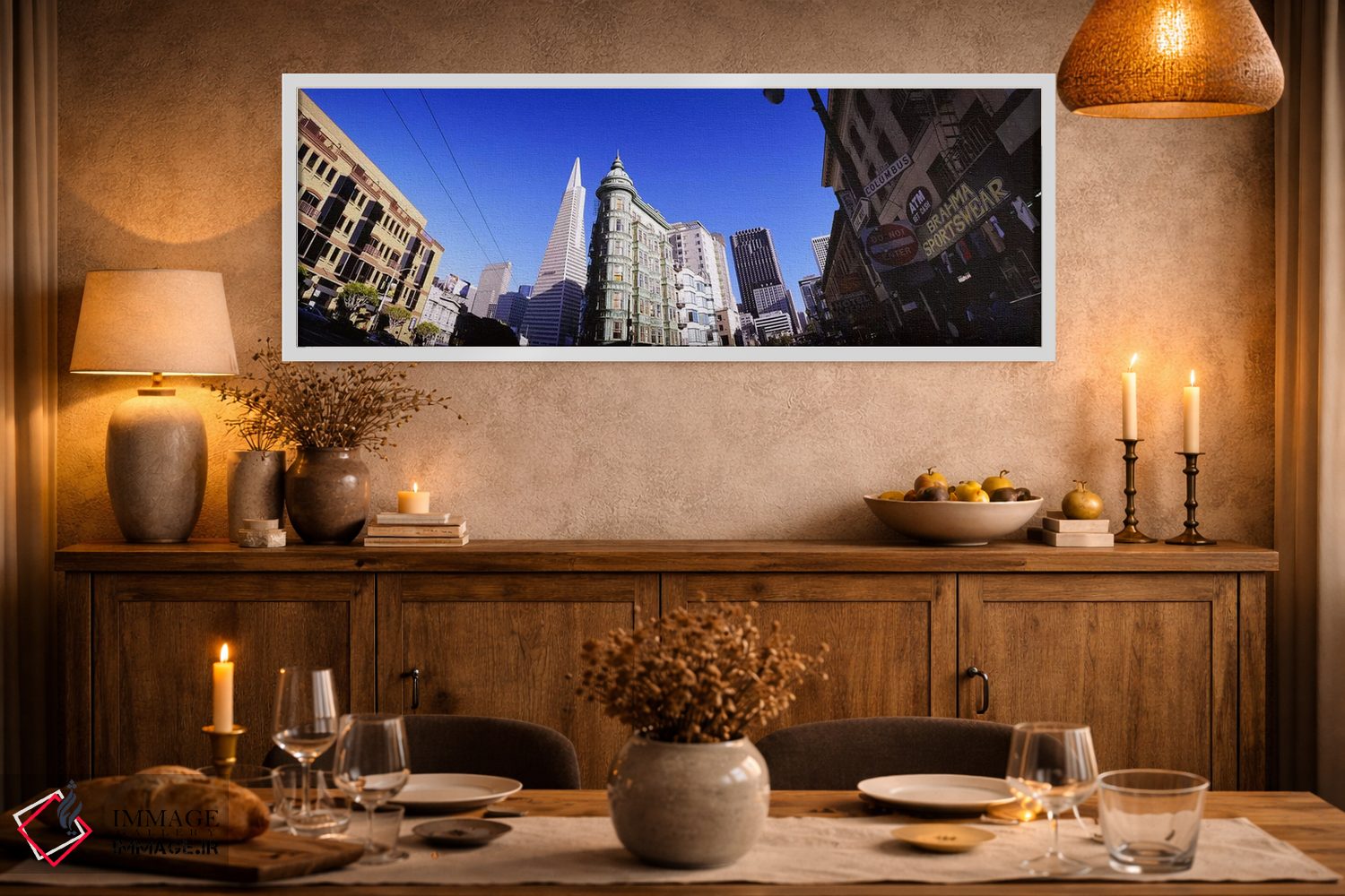 تابلو دکوراتیو Columbus Avenue, San Francisco, California, USA,نمای پا… اثر پانورامیک ایمجز - D2W