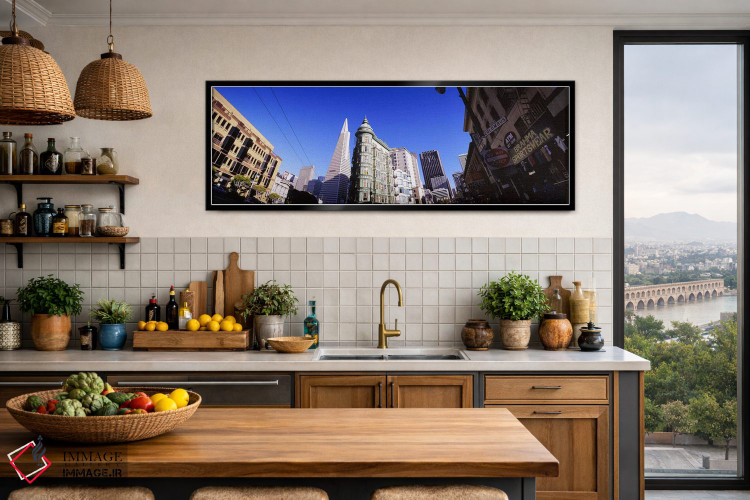 تابلو دکوراتیو Columbus Avenue, San Francisco, California, USA,نمای پا… اثر پانورامیک ایمجز - D4B