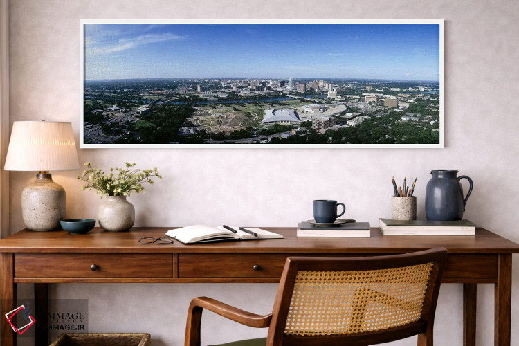 تابلو دکوراتیو Travis County, Texas, USA,نمای هوایی از شهر، آستین، شهر… اثر پانورامیک ایمجز - D1W