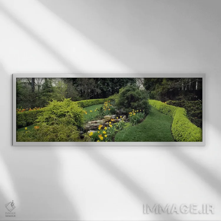 تابلو دکوراتیو Monkton, Baltimore County, Maryland, USA,پرچین در باغ ر… اثر پانورامیک ایمجز - نمای قابدار سفید