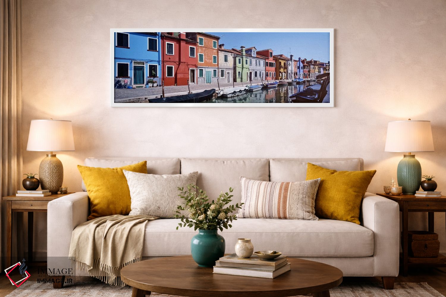 تابلو دکوراتیو Burano, Venetian Lagoon, Venice, Italy,خانه ها در کنار… اثر پانورامیک ایمجز - D2W