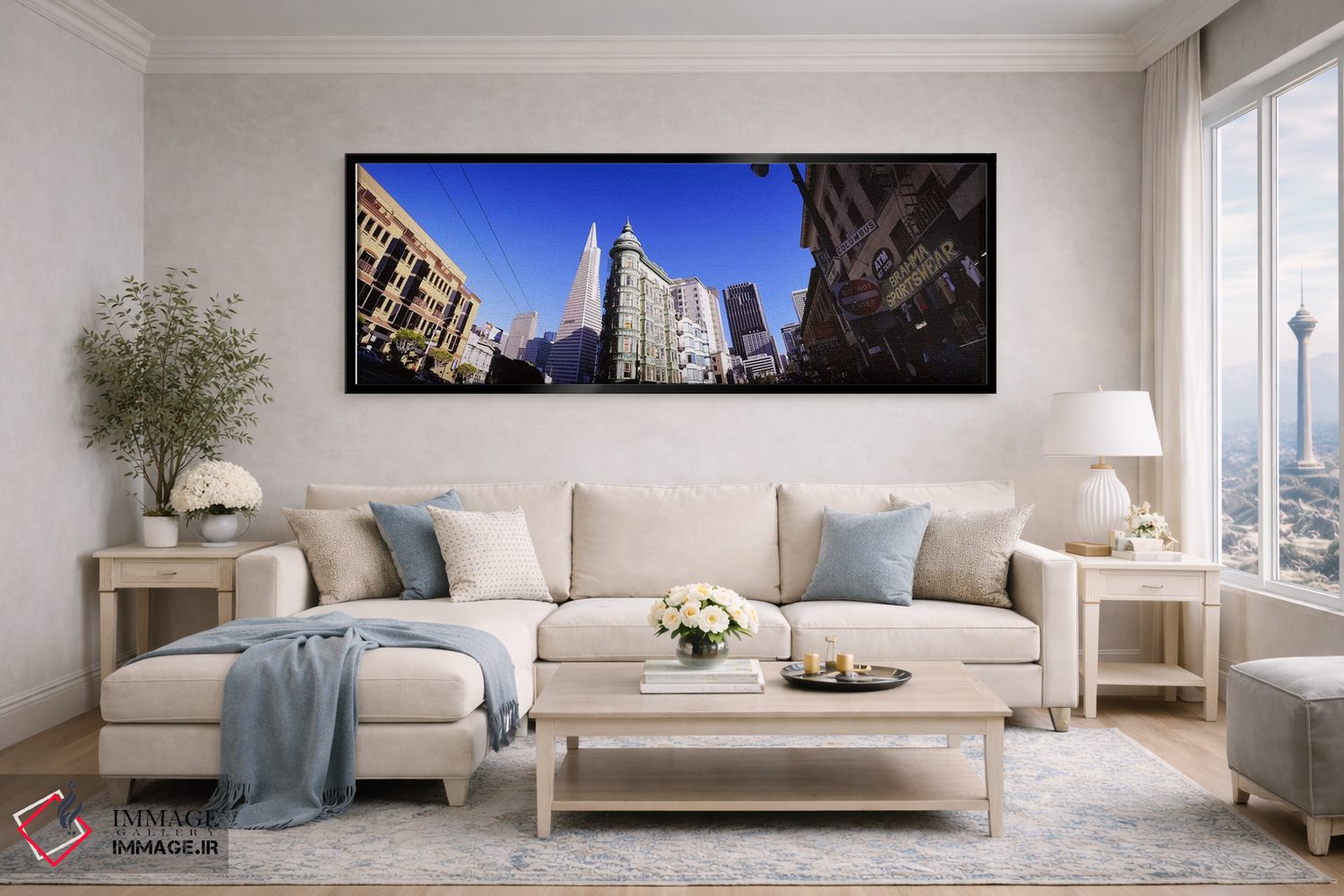 تابلو دکوراتیو Columbus Avenue, San Francisco, California, USA,نمای پا… اثر پانورامیک ایمجز - D6B