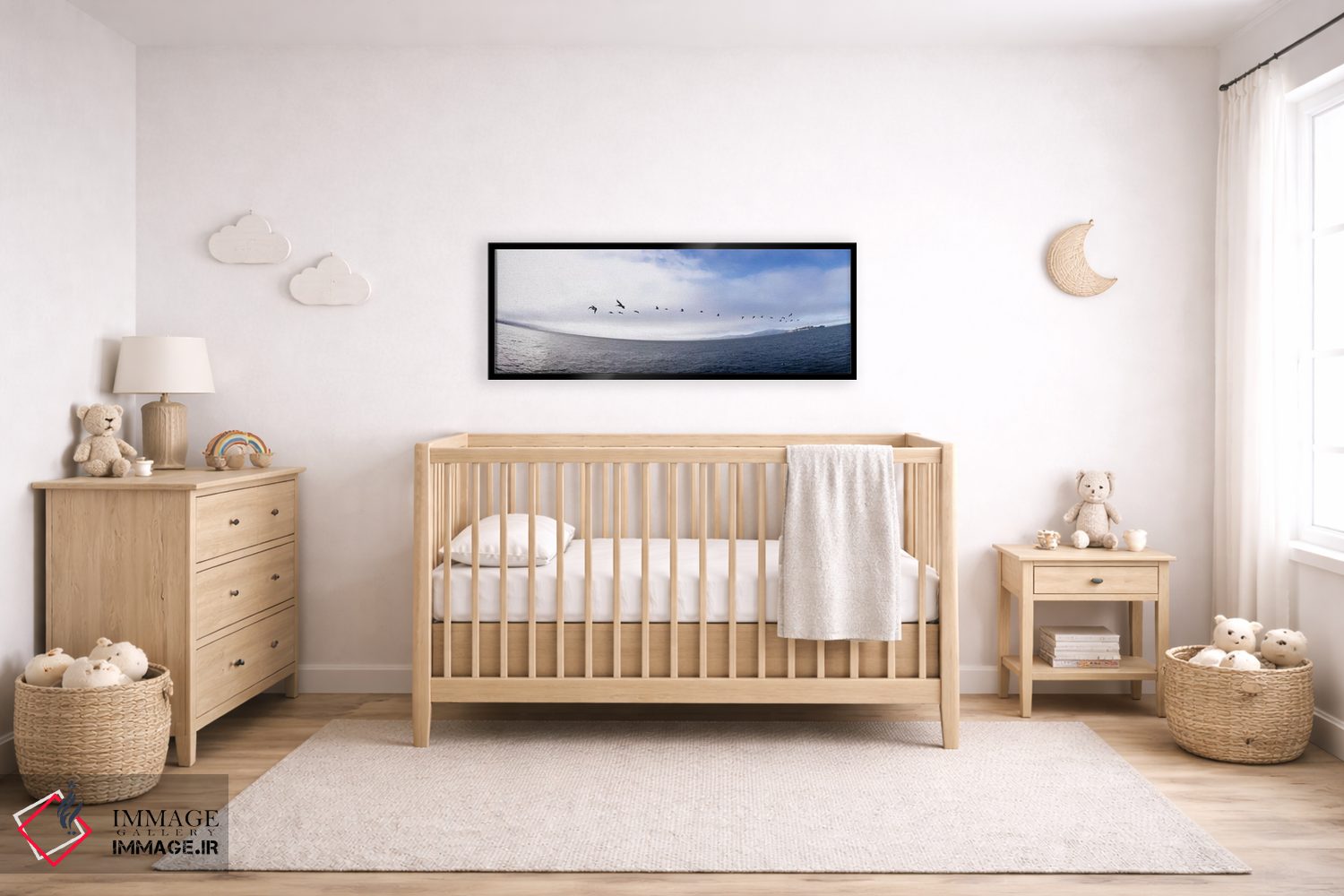 تابلو دکوراتیو Alcatraz, San Francisco, California, USA,پلیکان ها در ح… اثر پانورامیک ایمجز - D5B