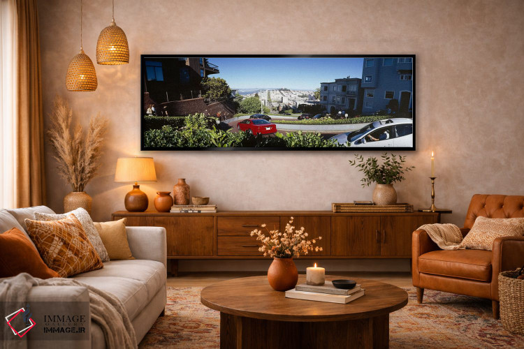 تابلو دکوراتیو Lombard Street, San Francisco, California, USA,اتومبیل… اثر پانورامیک ایمجز - D6B