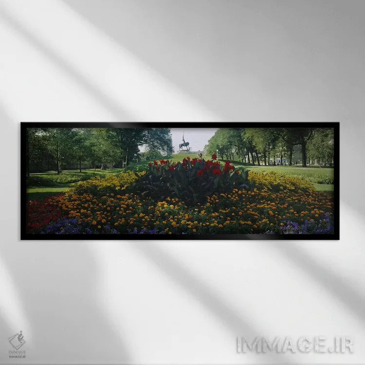 تابلو دکوراتیو Grant Park, Chicago, Cook County, Illinois, USA,گل ها د… اثر پانورامیک ایمجز - نمای قابدار مشکی