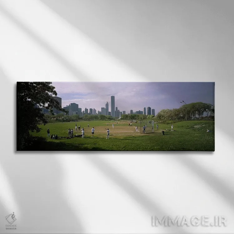 تابلو دکوراتیو Grant Park, Chicago, Cook County, Illinois, USA,گروهی د… اثر پانورامیک ایمجز - نمای روبهرو روی دیوار