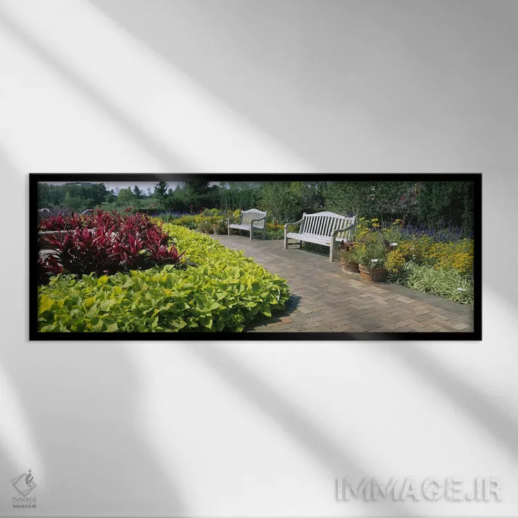 تابلو دکوراتیو Chicago Botanic Garden, Glencoe, Cook County, Illinois… اثر پانورامیک ایمجز - نمای قابدار مشکی