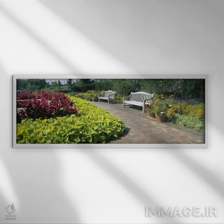 تابلو دکوراتیو Chicago Botanic Garden, Glencoe, Cook County, Illinois… اثر پانورامیک ایمجز - نمای قابدار سفید
