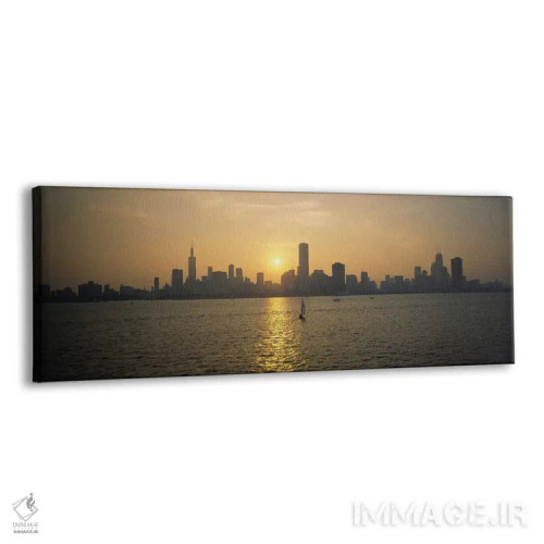 تابلو دکوراتیو Chicago, Cook County, Illinois, USA,سایه آسمان خراش ها… اثر پانورامیک ایمجز - نمای پرسپکتیو محصول