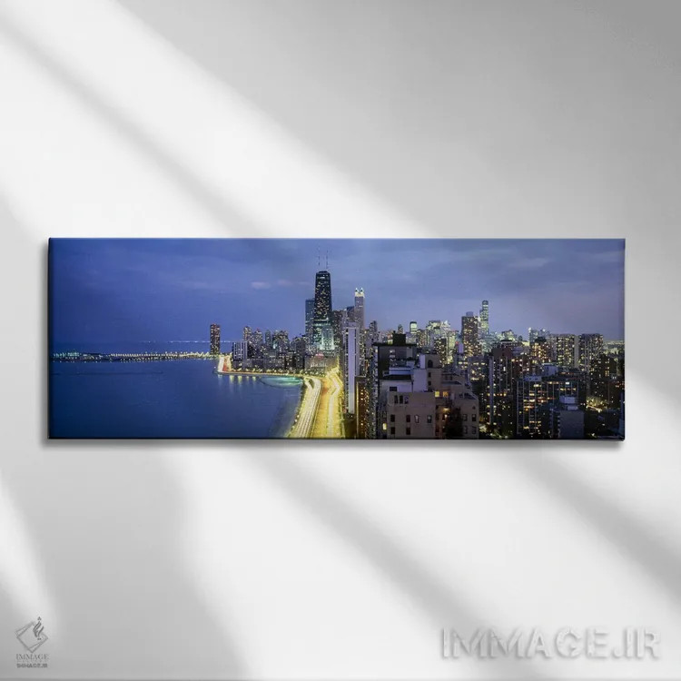 تابلو دکوراتیو Lake Shore Drive, Chicago, Cook County, Illinois, USA,آ… اثر پانورامیک ایمجز - نمای روبهرو روی دیوار