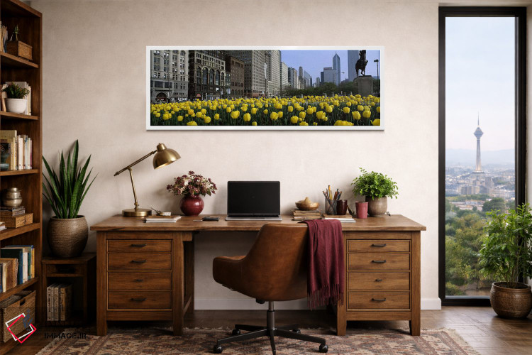 تابلو دکوراتیو Grant Park, South Michigan Avenue, Chicago, Cook County… اثر پانورامیک ایمجز - D1W