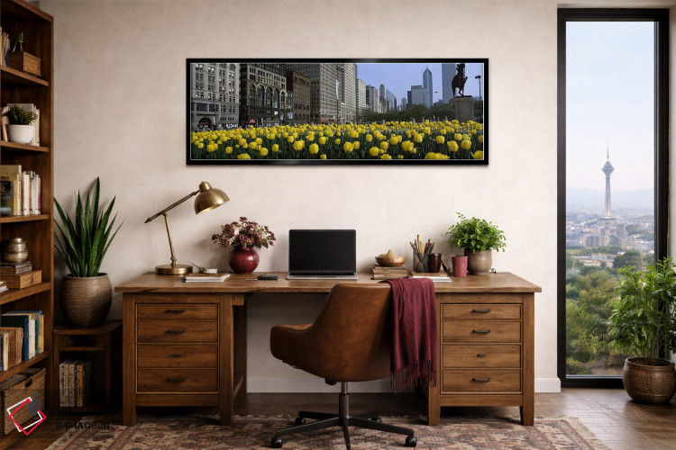 تابلو دکوراتیو Grant Park, South Michigan Avenue, Chicago, Cook County… اثر پانورامیک ایمجز - D2B
