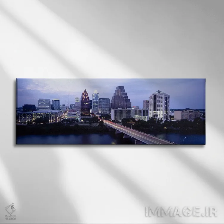 تابلو دکوراتیو Town Lake, Colorado River, Austin, Texas, USA,پل روی در… اثر پانورامیک ایمجز - نمای روبهرو روی دیوار