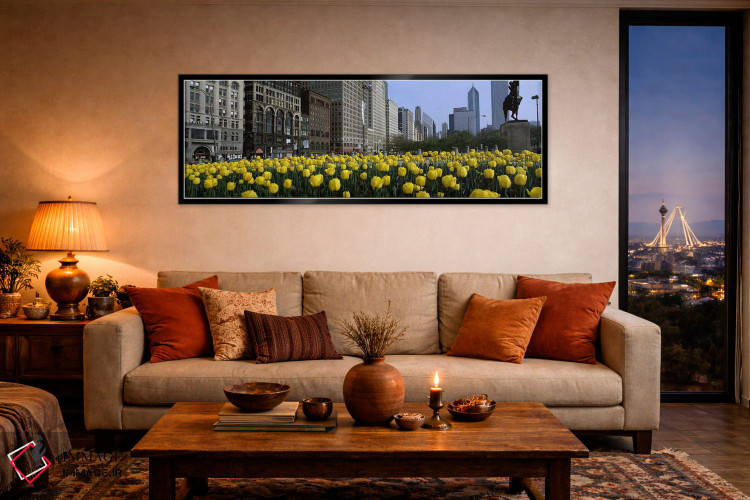 تابلو دکوراتیو Grant Park, South Michigan Avenue, Chicago, Cook County… اثر پانورامیک ایمجز - D5B
