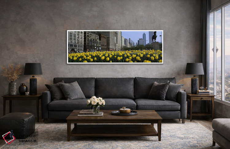تابلو دکوراتیو Grant Park, South Michigan Avenue, Chicago, Cook County… اثر پانورامیک ایمجز - D3W