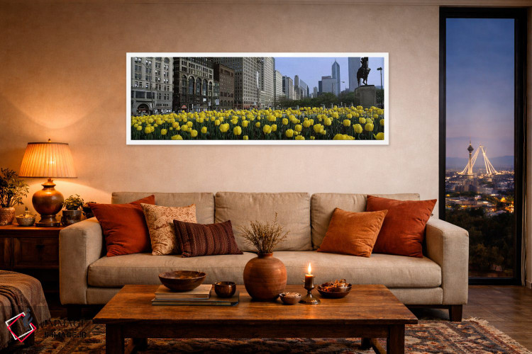 تابلو دکوراتیو Grant Park, South Michigan Avenue, Chicago, Cook County… اثر پانورامیک ایمجز - D4W